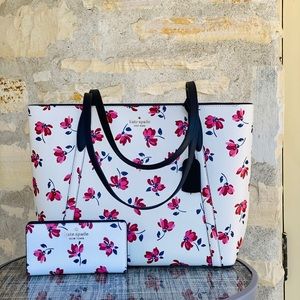 NWT Kate Spade tea garden floral tote& wallet